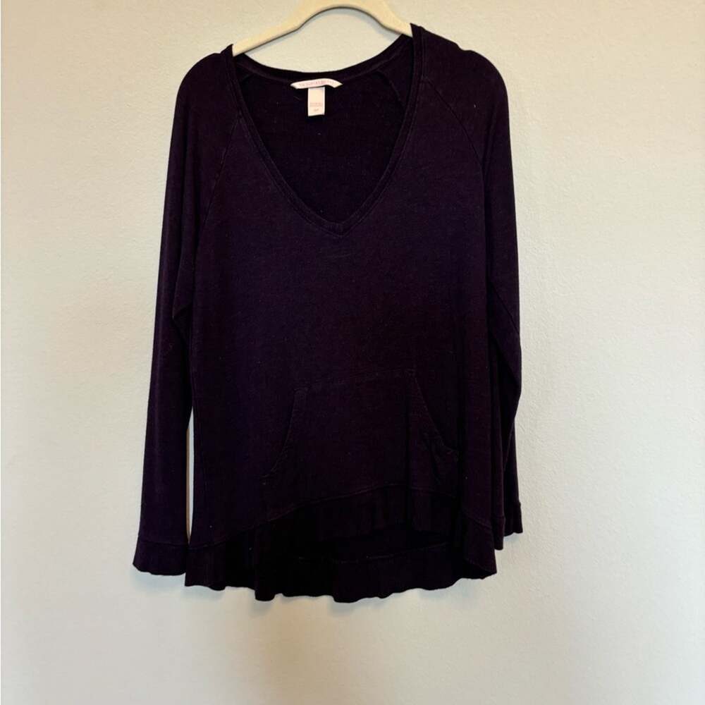 Victoria Secret Pink Purple V Neck Sweater size Small